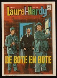 5g231 PARDON US Spanish herald '67 convicts Stan Laurel & Oliver Hardy classic, different art!