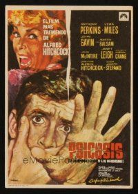 5g233 PSYCHO Spanish herald R71 different Mac Gomez art of Leigh & Perkins, Alfred Hitchcock!