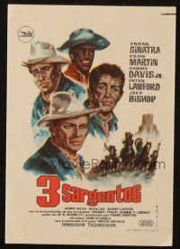 5g242 SERGEANTS 3 Spanish herald '62 Sinatra, Rat Pack parody of Gunga Din, cool different art!