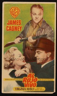 5g267 WHITE HEAT Spanish herald '50 James Cagney in classic film noir, top of the world, Ma!