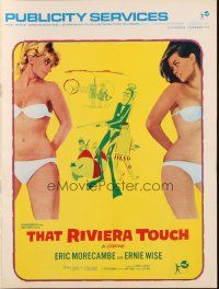 5g943 THAT RIVIERA TOUCH English pressbook '66 Morecambe, Wise, art of sexy babes in bikinis!
