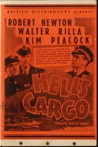 5g095 DANGEROUS CARGO English herald '39 Hell's Cargo, three men save women & children from death!
