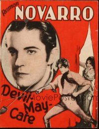 5g104 DEVIL-MAY-CARE herald '29 Ramon Novarro & sexy Dorothy Jordan in a musical romance!