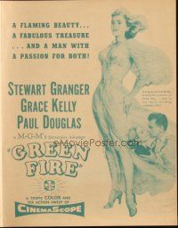 5g111 GREEN FIRE herald '54 flaming beauty Grace Kelly, a fabulous treasure & Stewart Granger!