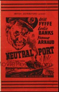5g096 NEUTRAL PORT English herald '40 World War II, an up-to-the-minute drama of the war at sea!