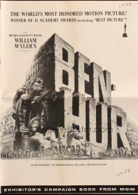 5g534 BEN-HUR pressbook R69 Charlton Heston, William Wyler classic religious epic!