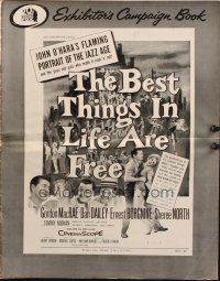 5g536 BEST THINGS IN LIFE ARE FREE pressbook '56 Michael Curtiz, Gordon MacRae, Sheree North