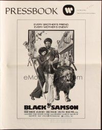 5g540 BLACK SAMSON pressbook '74 every brother's friend, mother's enemy, great blaxploitation art!