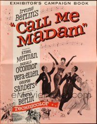 5g552 CALL ME MADAM pressbook '53 Ethel Merman, Donald O'Connor & Vera-Ellen, Irving Berlin songs!