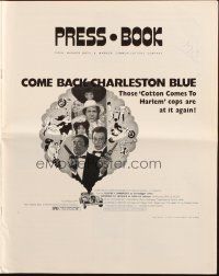 5g562 COME BACK CHARLESTON BLUE pressbook '72 Godfrey Cambridge, cool blaxploitation art!