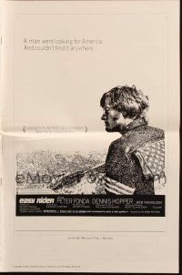 5g587 EASY RIDER pressbook '69 Peter Fonda, motorcycle biker classic directed by Dennis Hopper!