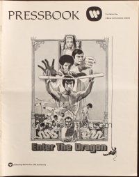 5g588 ENTER THE DRAGON pressbook '73 Bruce Lee kung fu classic, the movie that made him a legend!