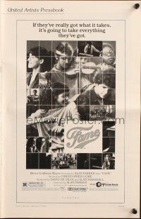 5g593 FAME pressbook '80 Alan Parker & Irene Cara at New York High School of Performing Arts!
