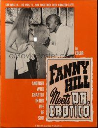 5g595 FANNY HILL MEETS DR EROTICO pressbook '67 Barry Mahon, another chapter in her life of sin!