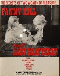 5g596 FANNY HILL MEETS LADY CHATTERLEY pressbook '67 Barry Mahon, secrets of 2 women of pleasure!