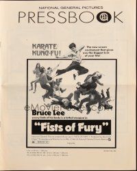 5g604 FISTS OF FURY pressbook '73 Bruce Lee, Tang shan da xiong, kung fu!