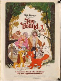 5g615 FOX & THE HOUND pressbook '81 two friends who didn't know they were supposed to be enemies!