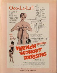 5g617 FRENCH WITHOUT DRESSING pressbook '65 fascinating sexy adventure around the world of Paris!