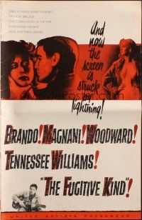 5g622 FUGITIVE KIND pressbook '60 Marlon Brando, Anna Magnani, Joanne Woodward, Sidney Lumet!