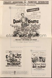 5g629 GHOST & MR. CHICKEN pressbook '66 scared Don Knotts fighting spooks, kooks, and crooks!