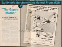 5g648 GYPSY MOTHS pressbook '69 Burt Lancaster, John Frankenheimer, cool sky diving image!