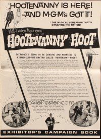 5g666 HOOTENANNY HOOT pressbook '63 Johnny Cash and a ton of top country music stars!