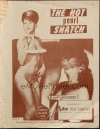 5g673 HOT PEARL SNATCH pressbook '66 Jody Baby, it's exciting, sensual and strictly an adult film!