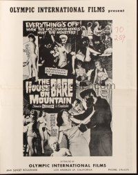 5g677 HOUSE ON BARE MOUNTAIN pressbook '62 sexy naked Hollywood models meet the monsters!