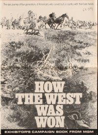 5g678 HOW THE WEST WAS WON pressbook R70 John Ford epic, Debbie Reynolds, Gregory Peck & all-star!