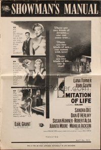 5g689 IMITATION OF LIFE pressbook '59 art of sexy Lana Turner, Sandra Dee, from Fannie Hurst novel