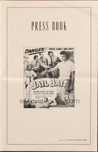 5g696 JAIL BAIT pressbook '54 Ed Wood cult classic, the man can't be far away from Dolores Fuller!