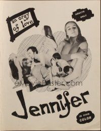 5g698 JENNIFER pressbook '70 Seemore Doules sexploitation, an orgy of love!