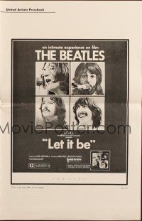 5g714 LET IT BE pressbook '70 Beatles, John Lennon, Paul McCartney, Ringo Starr, George Harrison