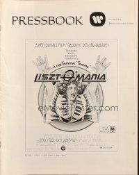 5g720 LISZTOMANIA pressbook '75 Ken Russell directed, Roger Daltrey, cool artwork!