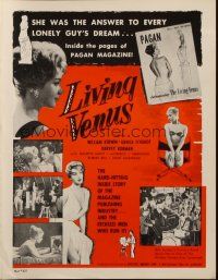 5g723 LIVING VENUS pressbook '61 Herschell Gordon Lewis, a parade of sexy pulchritudinous pets!