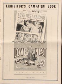 5g733 LOVE NEST pressbook '51 sexy Marilyn Monroe & June Haver, William Lundigan