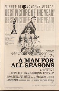 5g742 MAN FOR ALL SEASONS pressbook '66 Paul Scofield, Robert Shaw, Best Picture Academy Award!