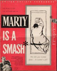 5g750 MARTY pressbook '55 directed by Delbert Mann, Ernest Borgnine, written by Paddy Chayefsky!
