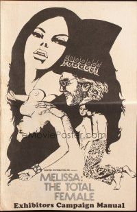 5g760 MELISSA: THE TOTAL FEMALE pressbook '70 Nancy Gresham, sexy topless image!