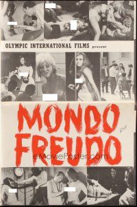 5g768 MONDO FREUDO pressbook '68 psychiatric sex, many topless women, too real for the immature!