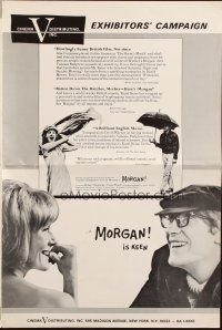 5g770 MORGAN pressbook '66 Vanessa Redgrave, David Warner, English black comedy!