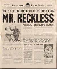 5g772 MR. RECKLESS pressbook '48 William Eythe, Barbara Britton, surging oil field drama!
