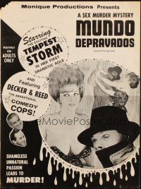 5g773 MUNDO DEPRAVADOS pressbook '67 World of the Depraved, sex movie directed by Herb Jeffries!