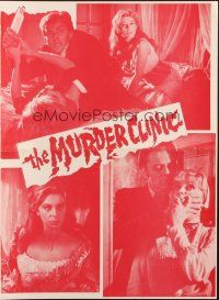5g774 MURDER CLINIC pressbook '69 Elio Scardamaglia's La Lama Nel Corpo, Italian/French horror!