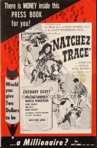 5g781 NATCHEZ TRACE pressbook '59 Zachary Scott, Irene James, you could win a million dollars!