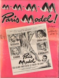 5g818 PARIS MODEL pressbook '53 sexy Marilyn Maxwell, Paulette Goddard & Eva Gabor!