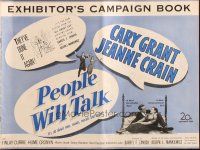 5g822 PEOPLE WILL TALK pressbook '51 Cary Grant, Jeanne Crain, romantic comedy!
