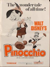 5g826 PINOCCHIO pressbook R71 Disney classic cartoon about a wooden boy who wants to be real!