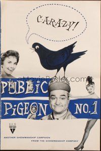 5g833 PUBLIC PIGEON NO 1 pressbook '56 wacky Red Skelton & sexy Vivian Blaine!