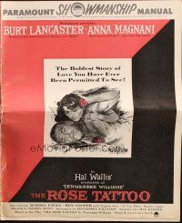 5g850 ROSE TATTOO pressbook '55 Burt Lancaster, Anna Magnani, written by Tennessee Williams!